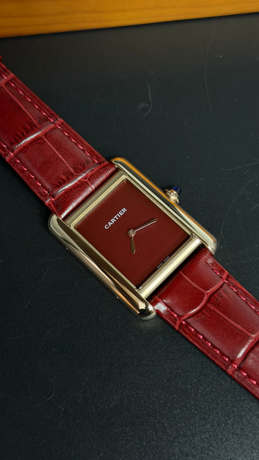 Rose Gold with Maroon Dial (M No:183)—36mm