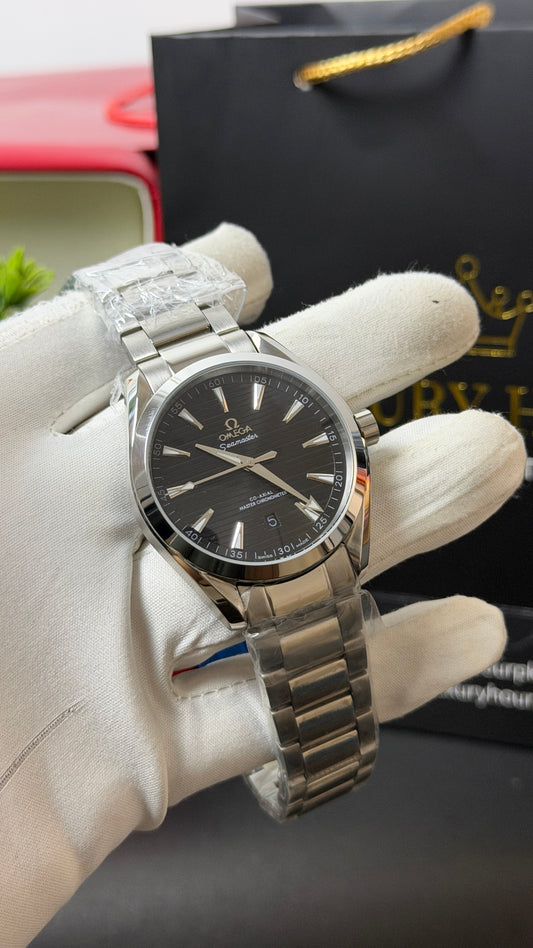 Silver with Black Dial.