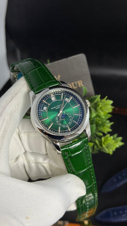 Silver with Green Dial🔥