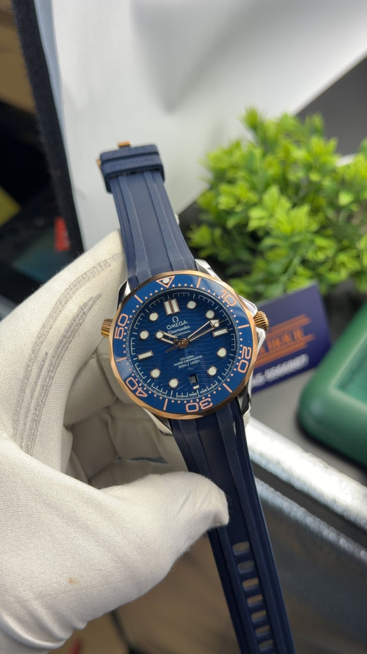 Silver with blue dial🔥