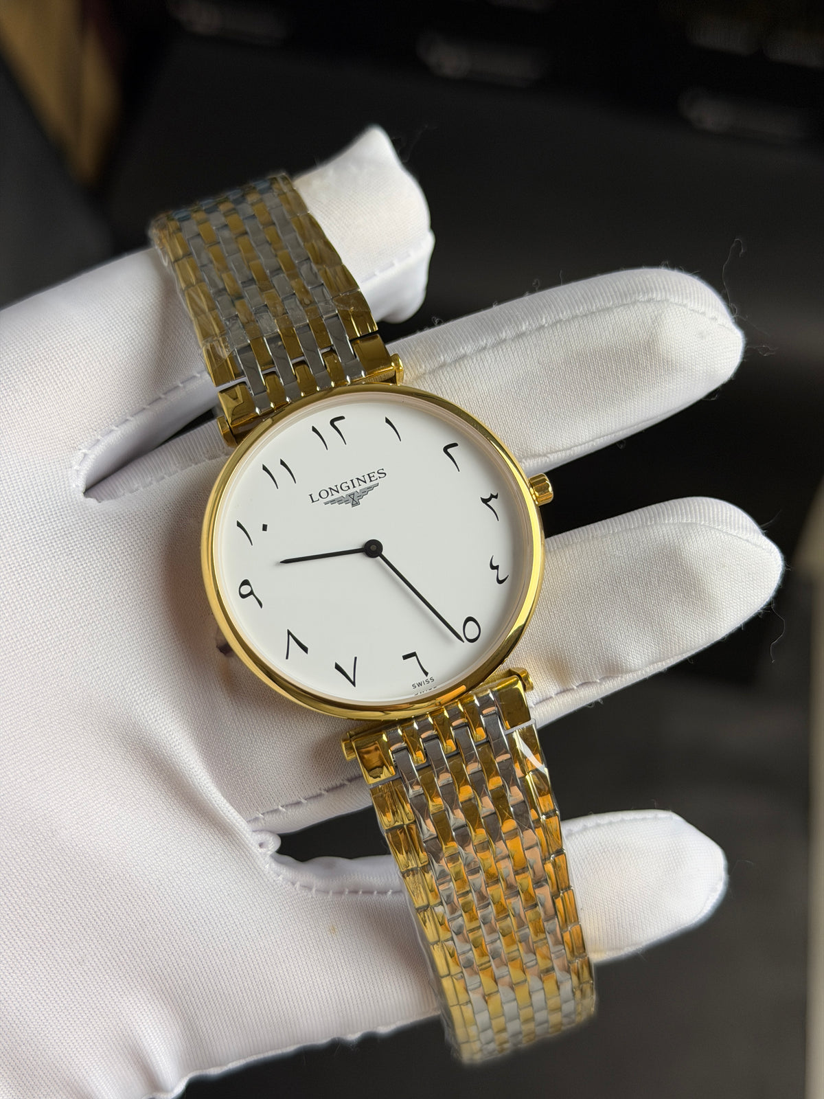 Yellow Gold Two Tone with White Dial.