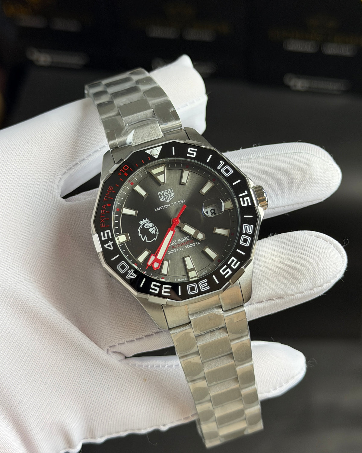 Silver with Black Dial.