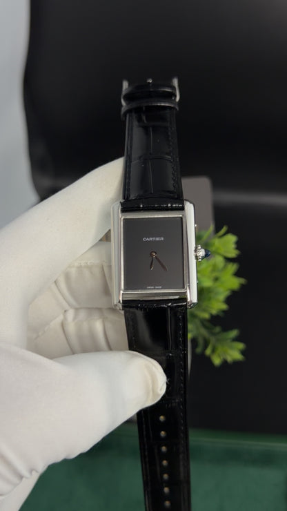 Silver with Black Dial (M No:183)—36 mm
