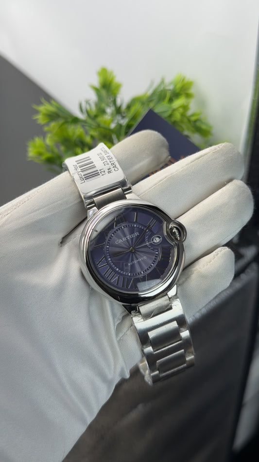 Silver with blue dial 🔥