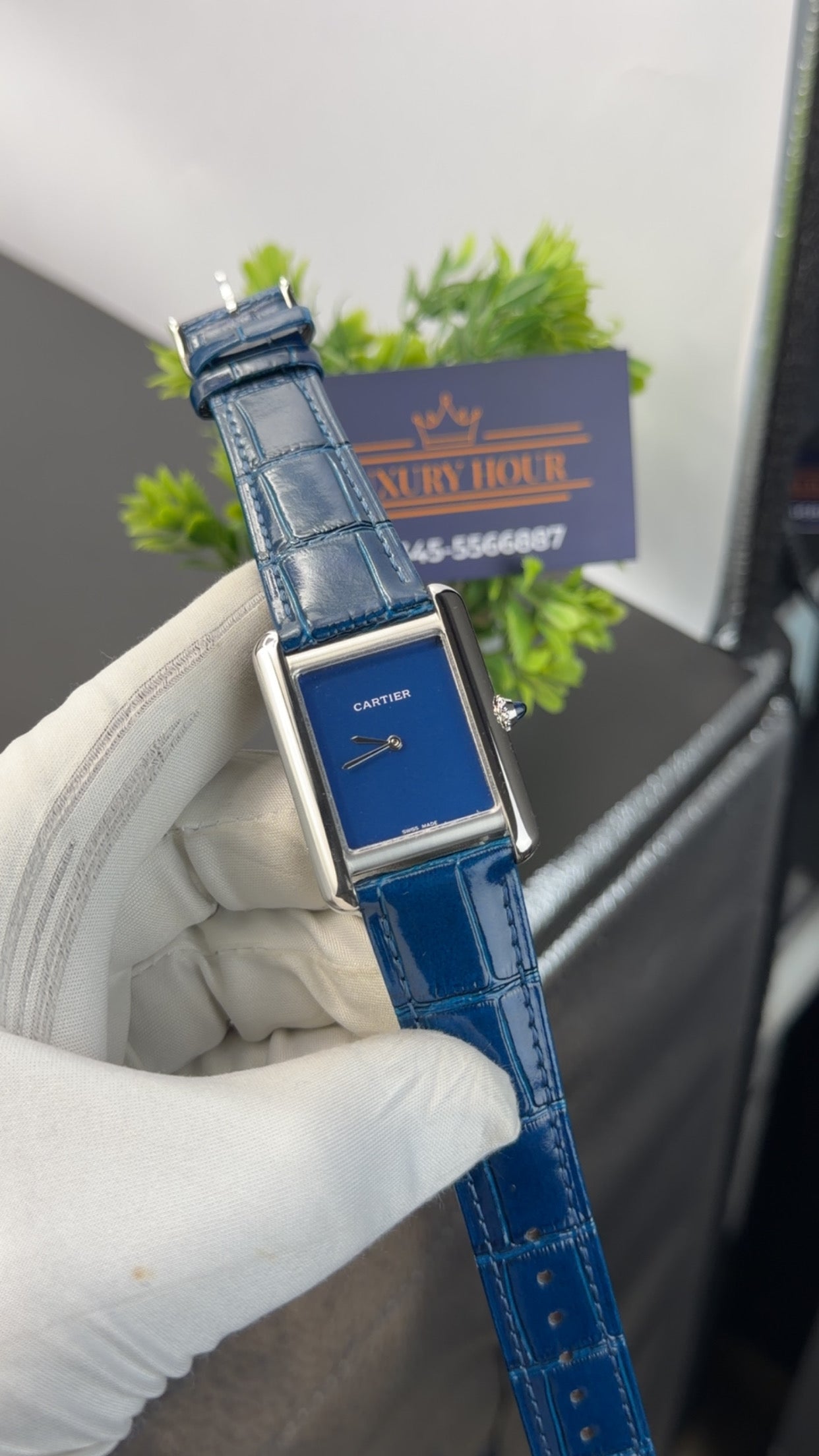 Silver with blue strap🔥