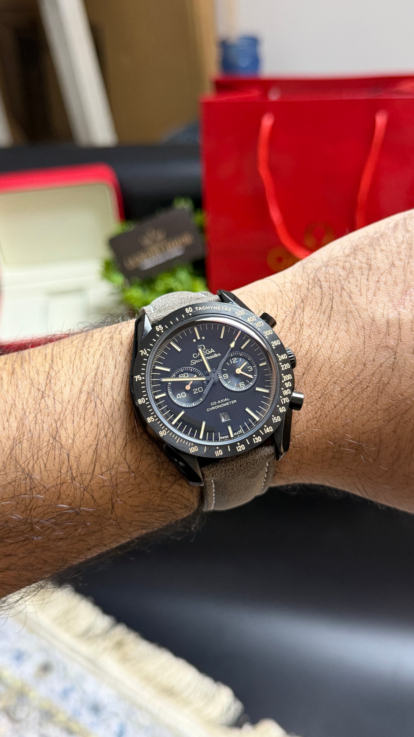 Black with Brown Strap.