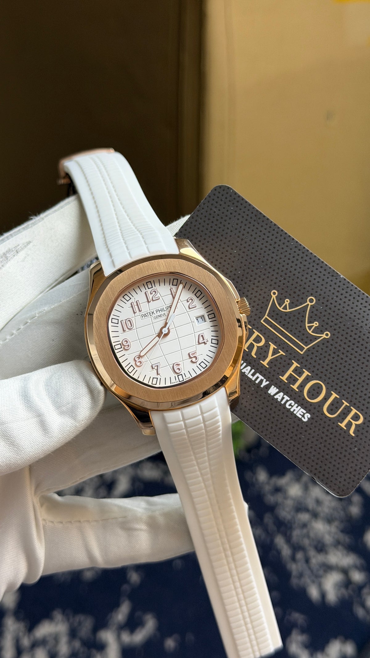 Rose Gold with White Dial.