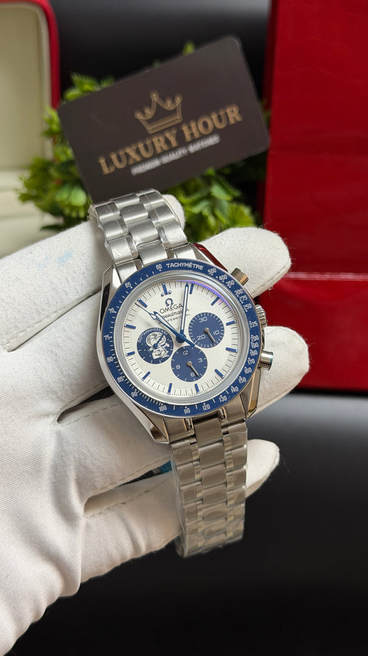 Silver with White Dial.