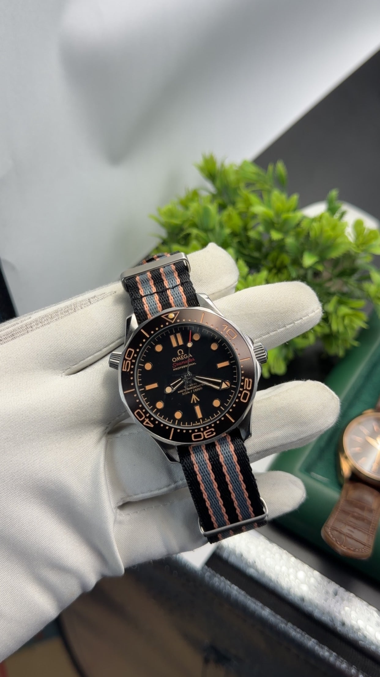 Silver with black dial🔥