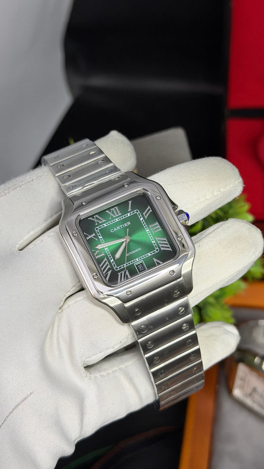 Silver with Green Dial🔥