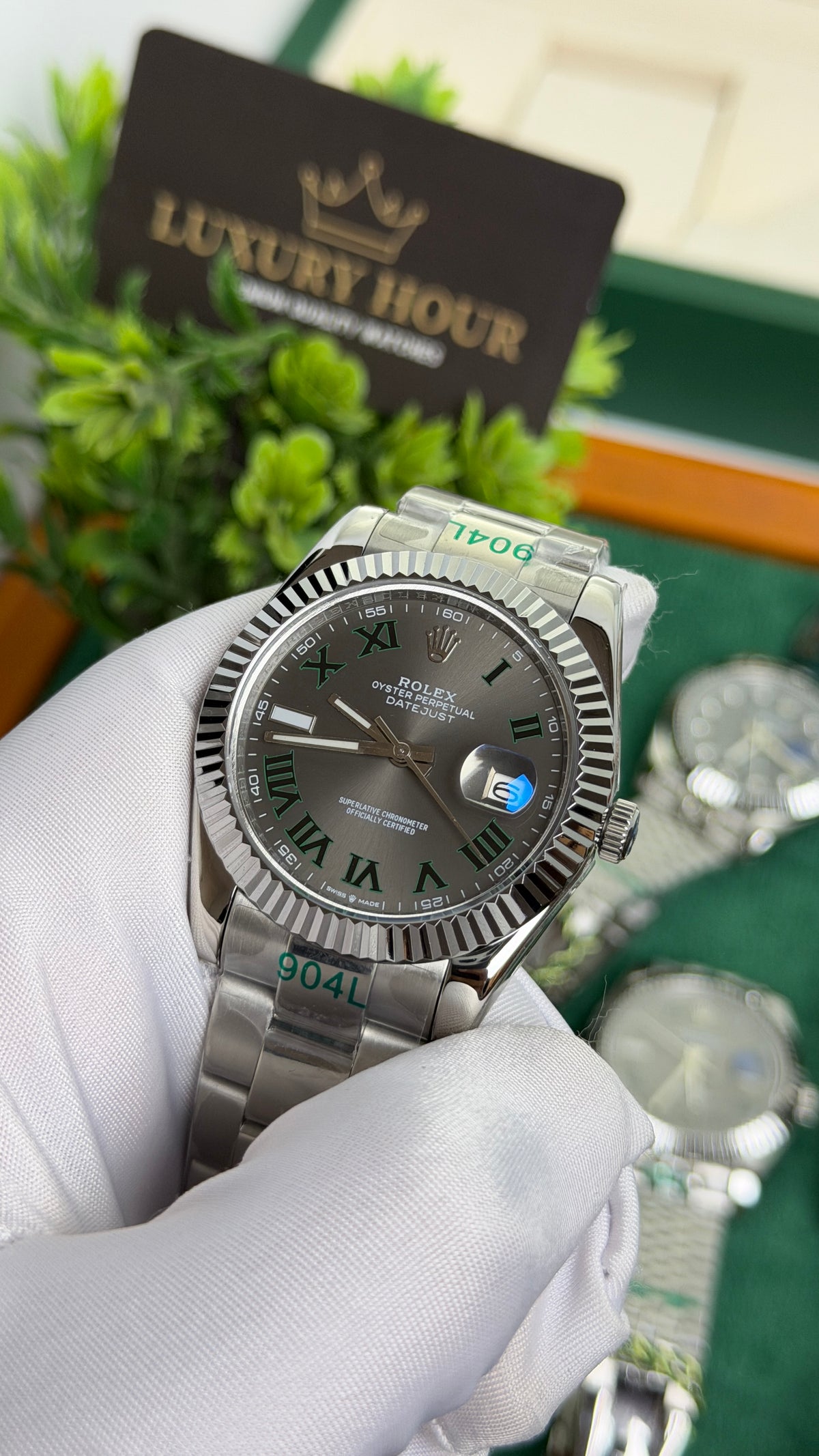 Silver with Grey Dial.