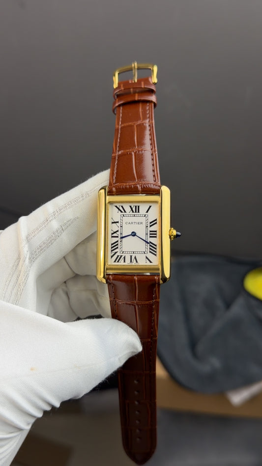 Yellow Gold with brown strap🔥