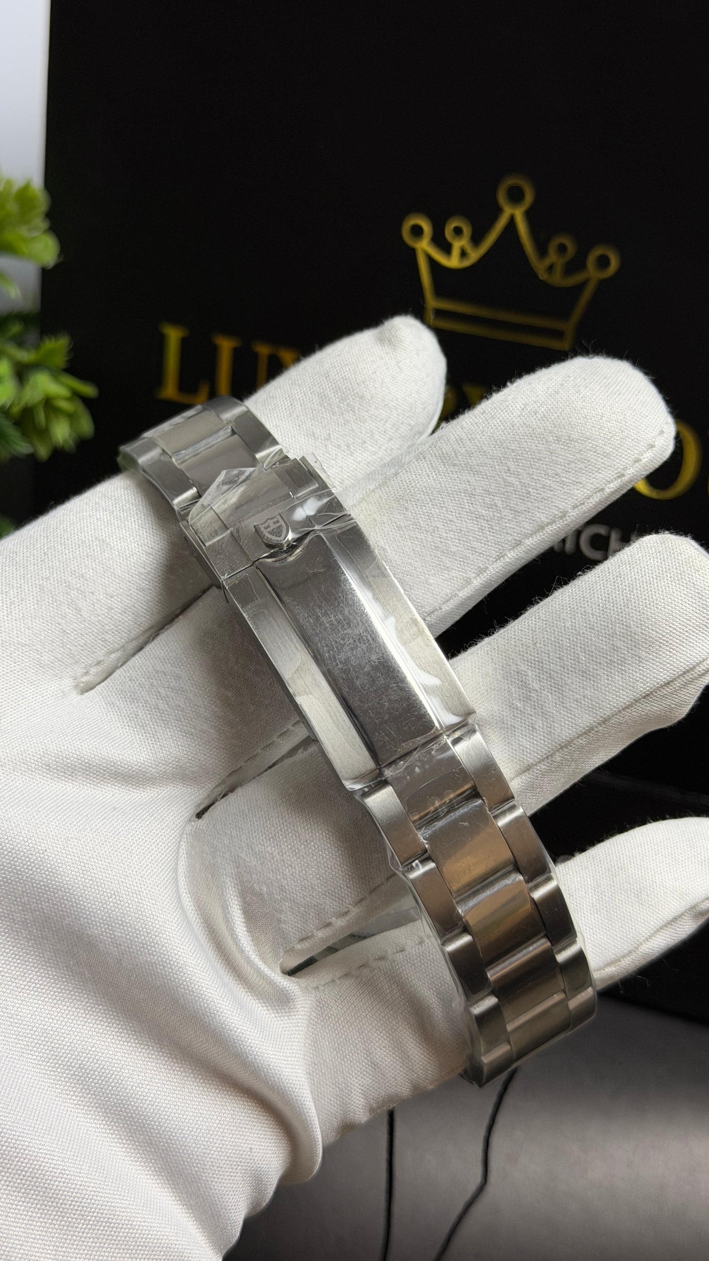 Silver with Black Dial.