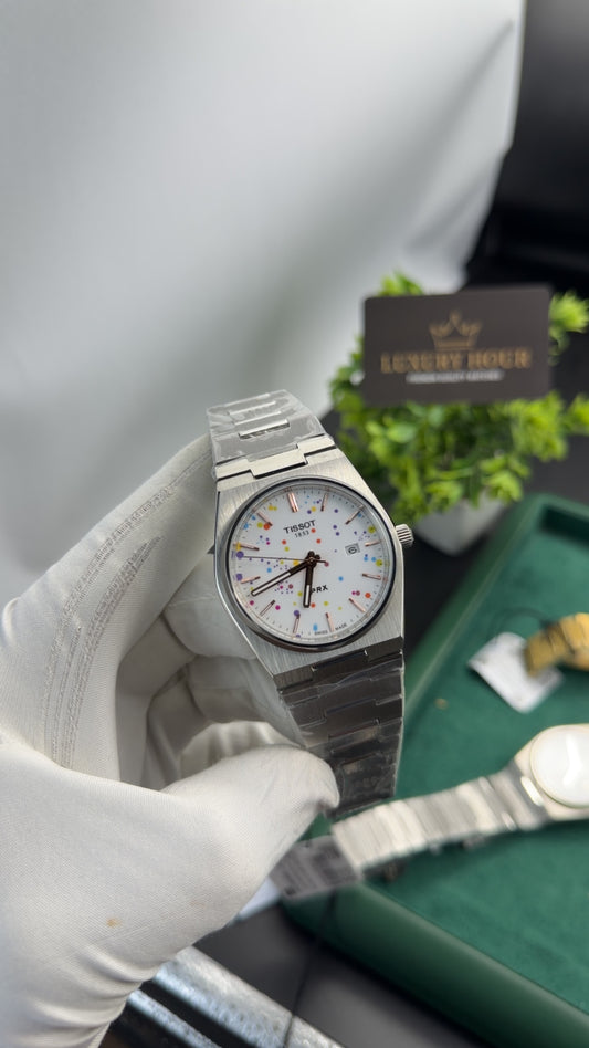 Silver with White dial🔥