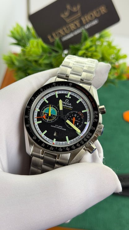 Silver with Black Dial.