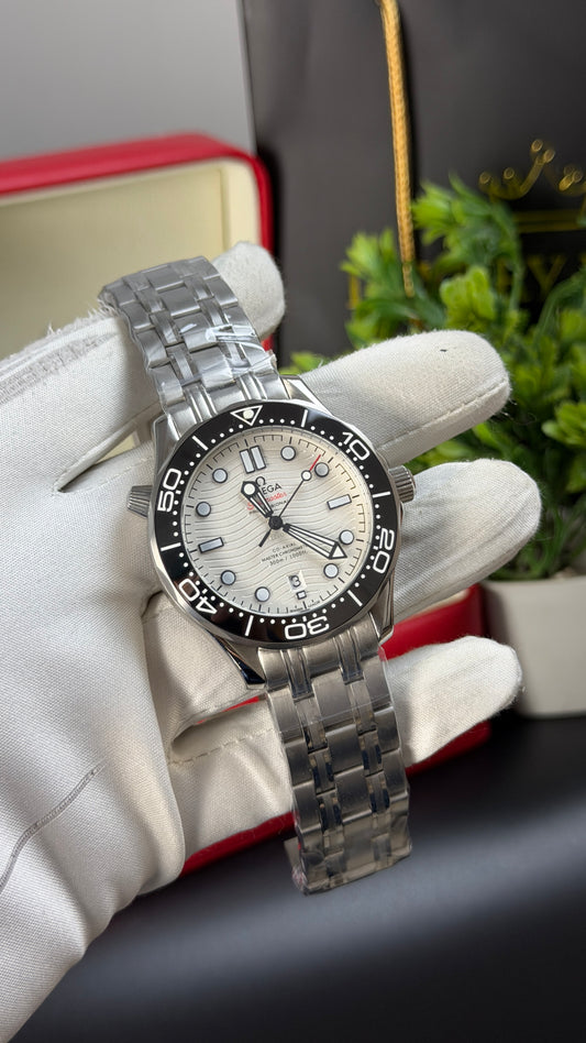 Silver with White Dial.