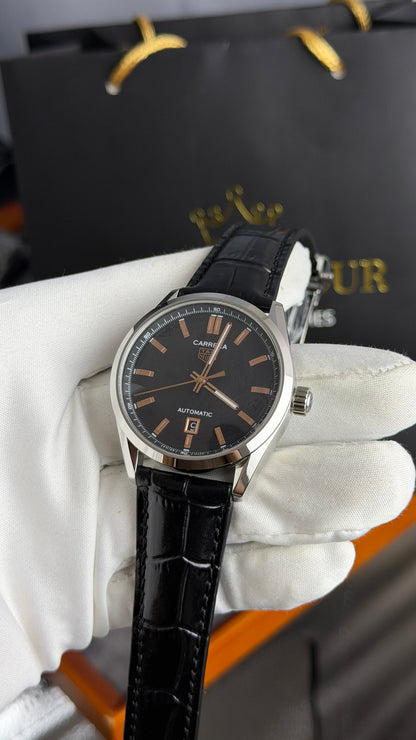 Silver with Black Dial.