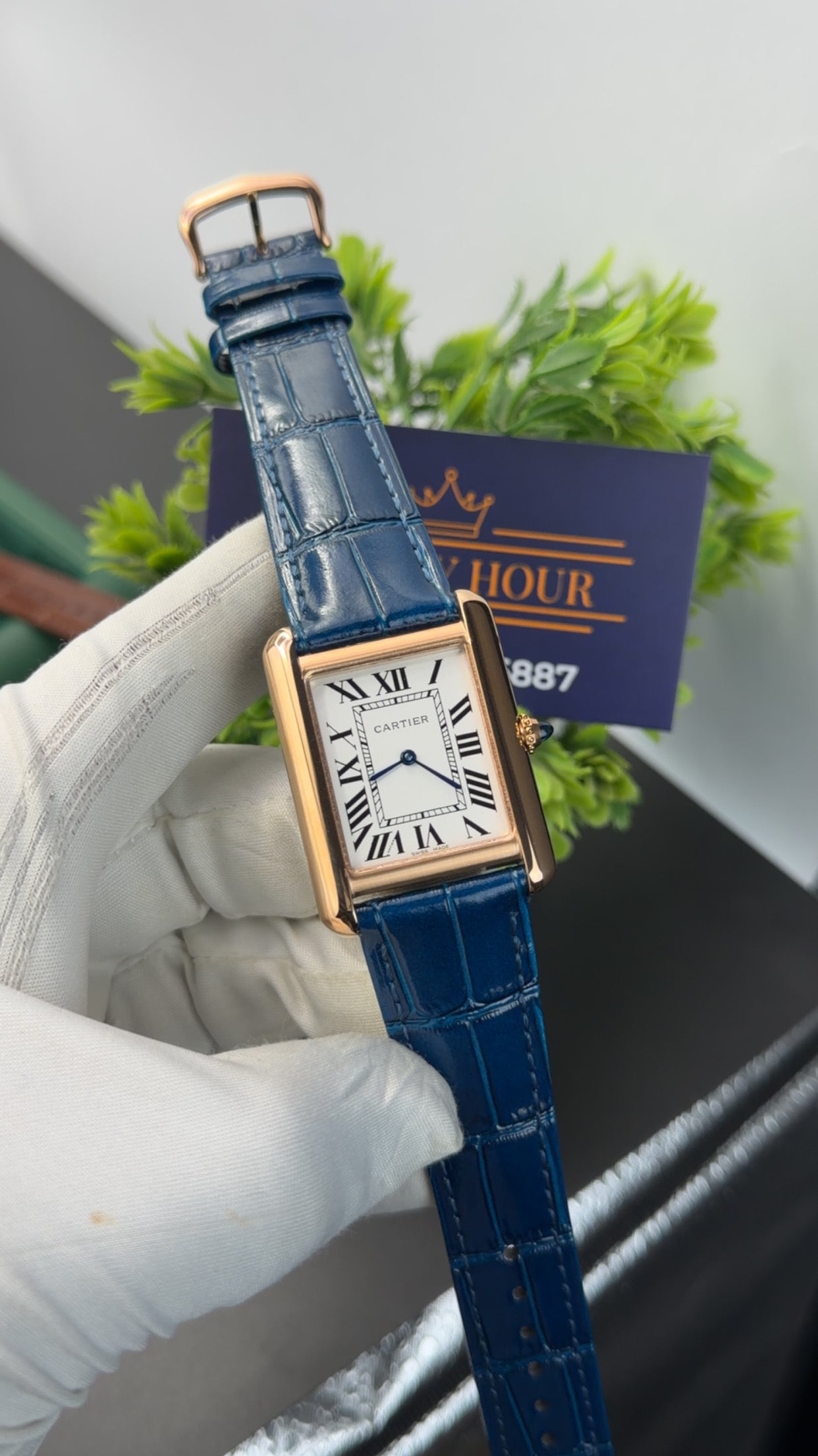 Rose Gold with blue strap🔥