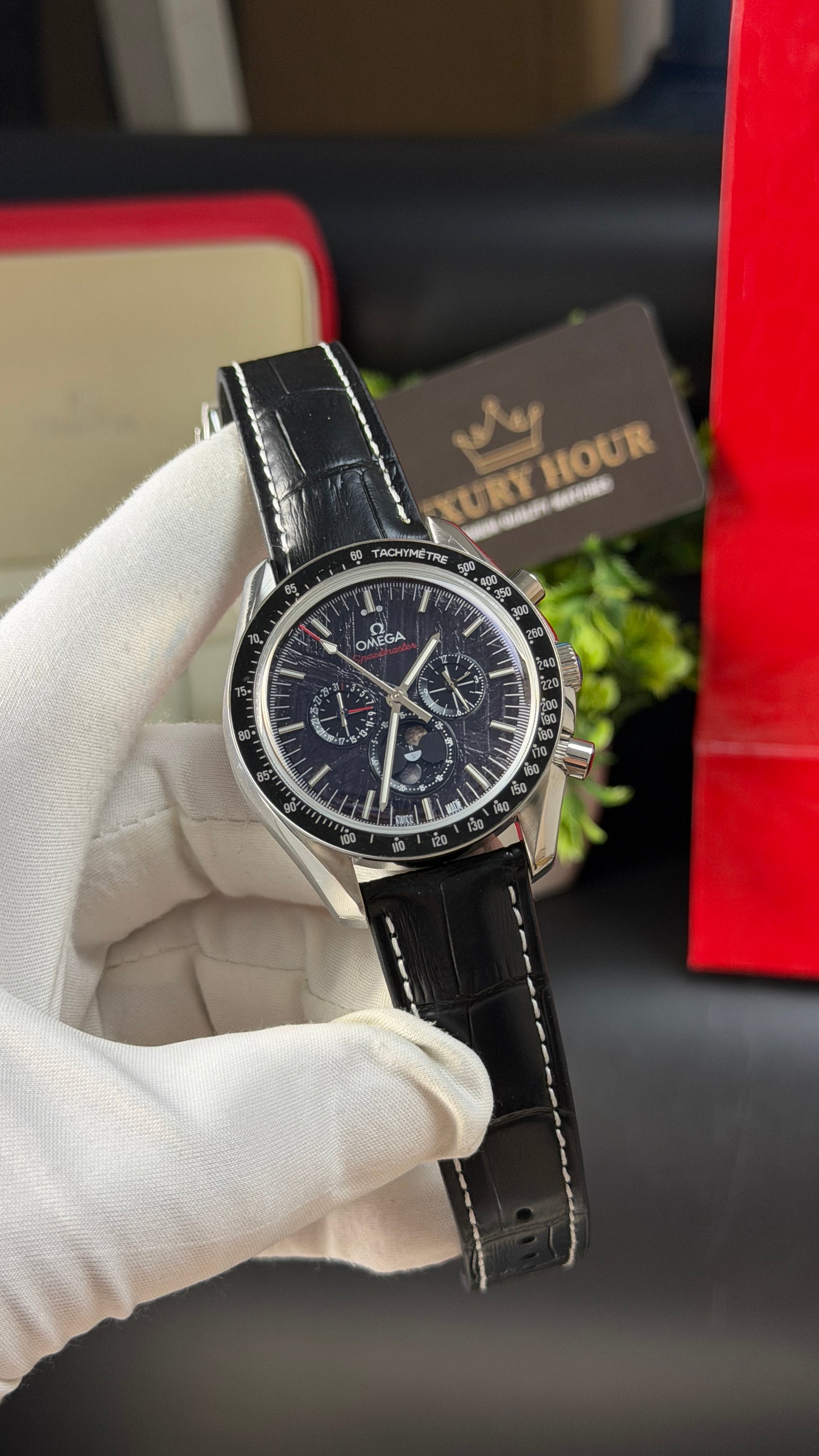 Silver with Blue Dial.