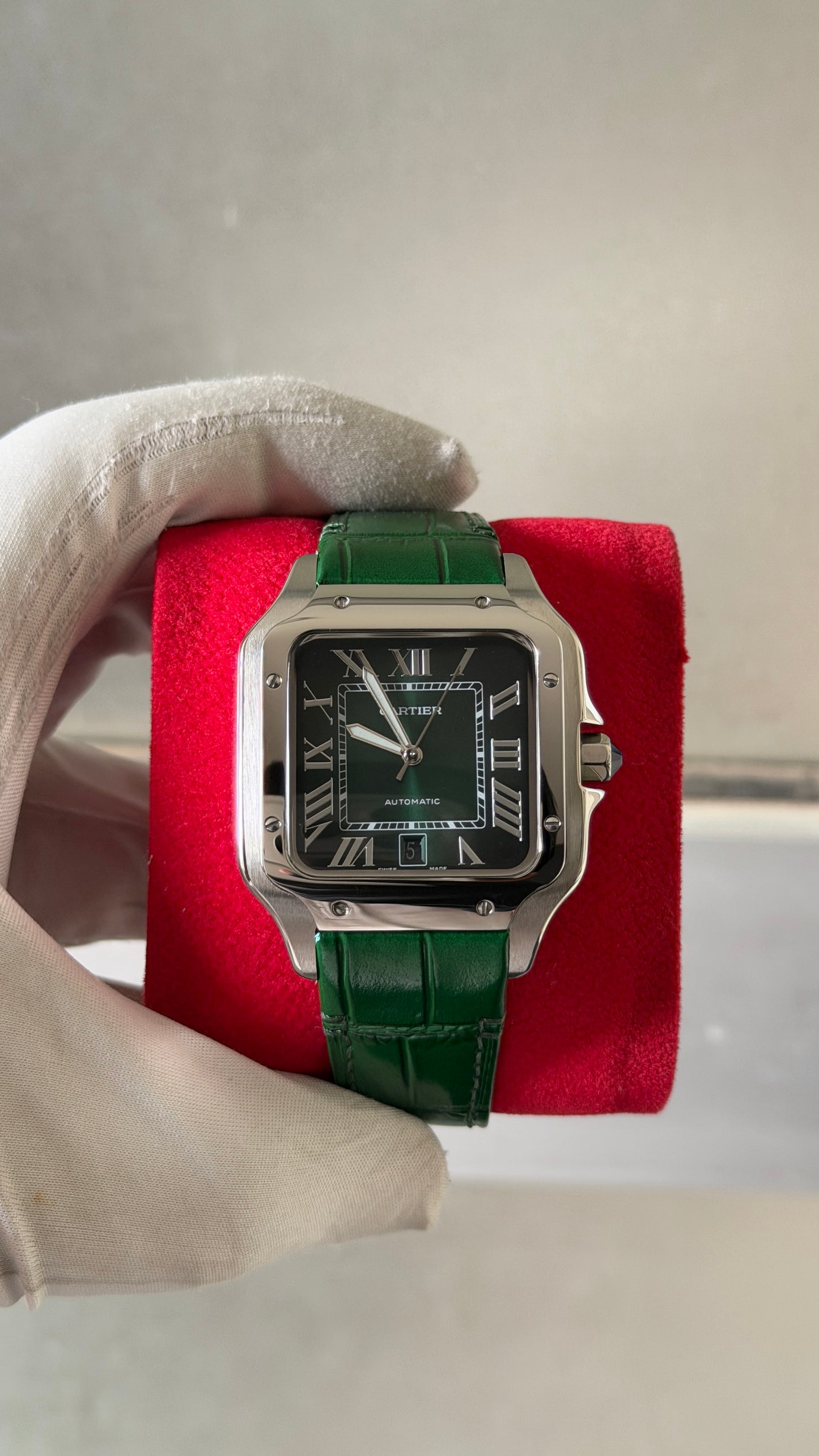 Silver with Green Dial🔥