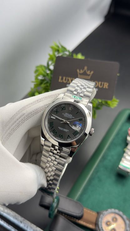 Silver with black dial🔥