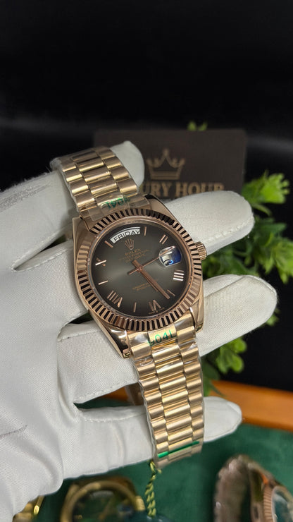 Rose Gold with Grey Dial