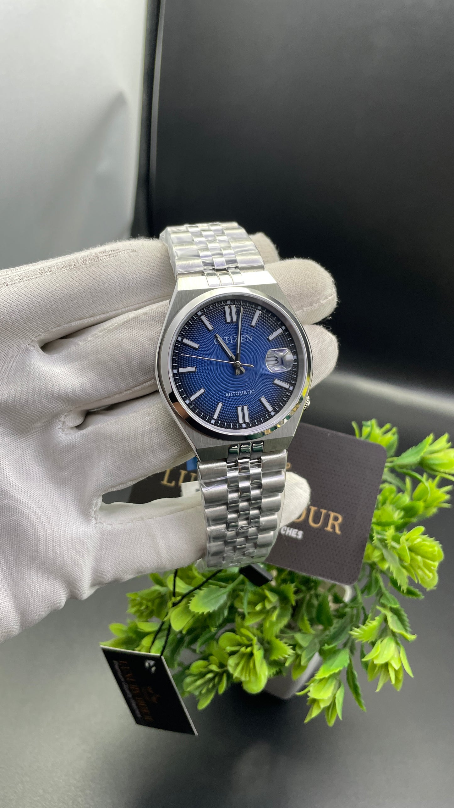 Silver with Blue Dial🔥