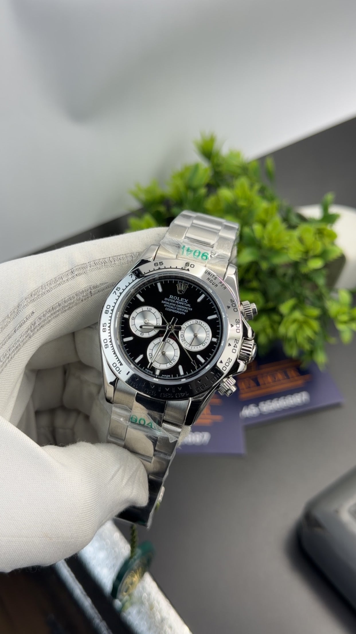 Silver with black dial🔥