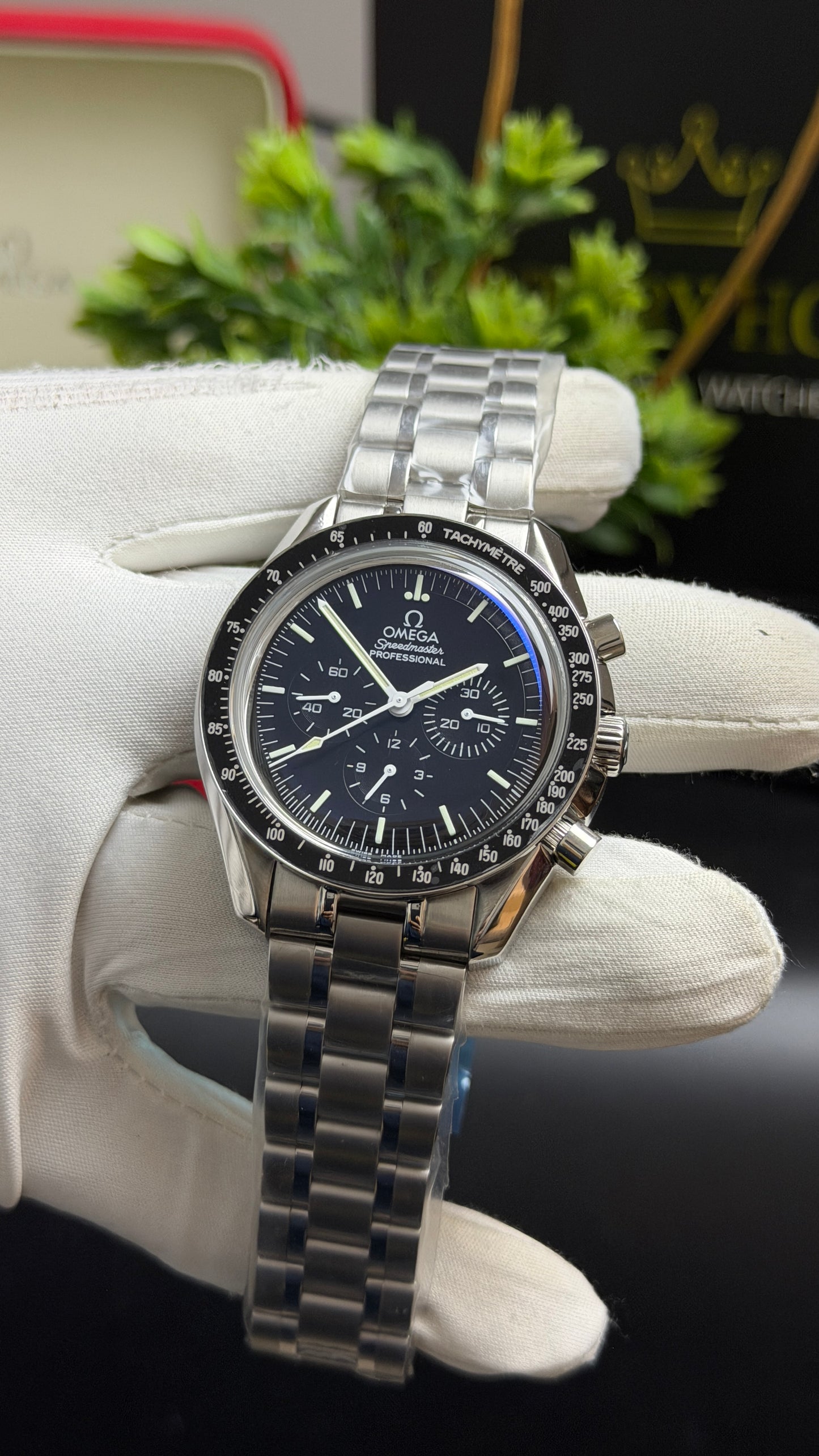 Silver with Black Dial.