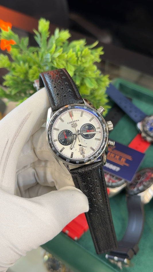 Silver with white dial