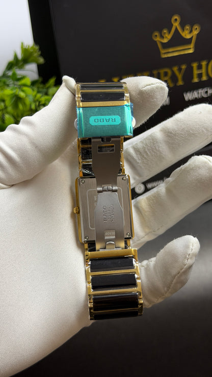 Yellow Gold Two Tone with Black Dial.