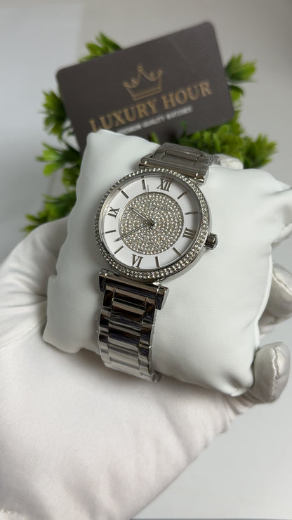 Silver with Diamond Dial.