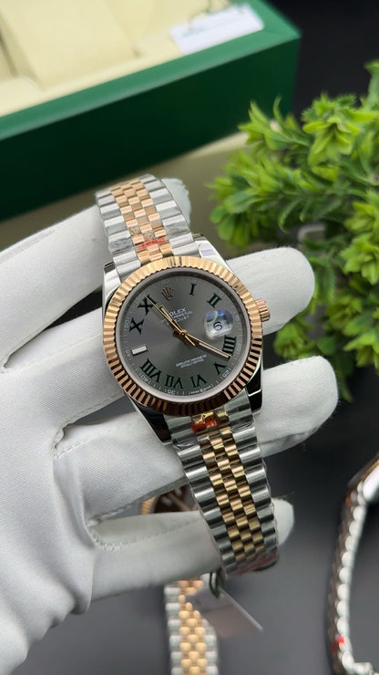 Rose gold two tone with Wimbledon dial