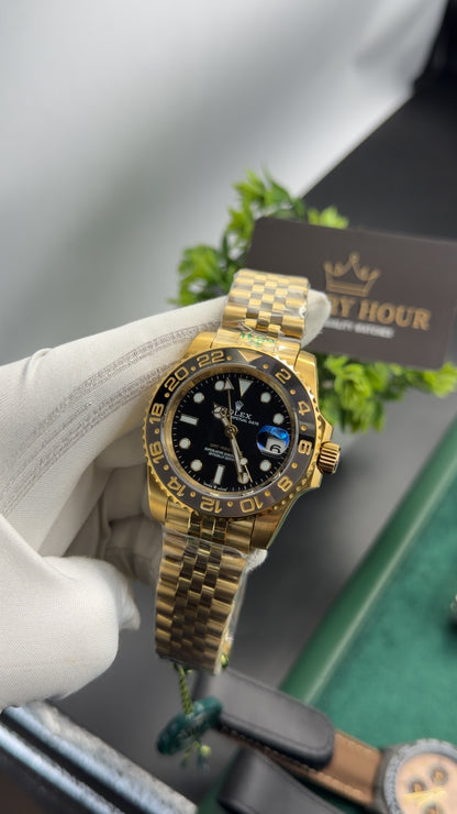 Yellow Gold with black dial🔥