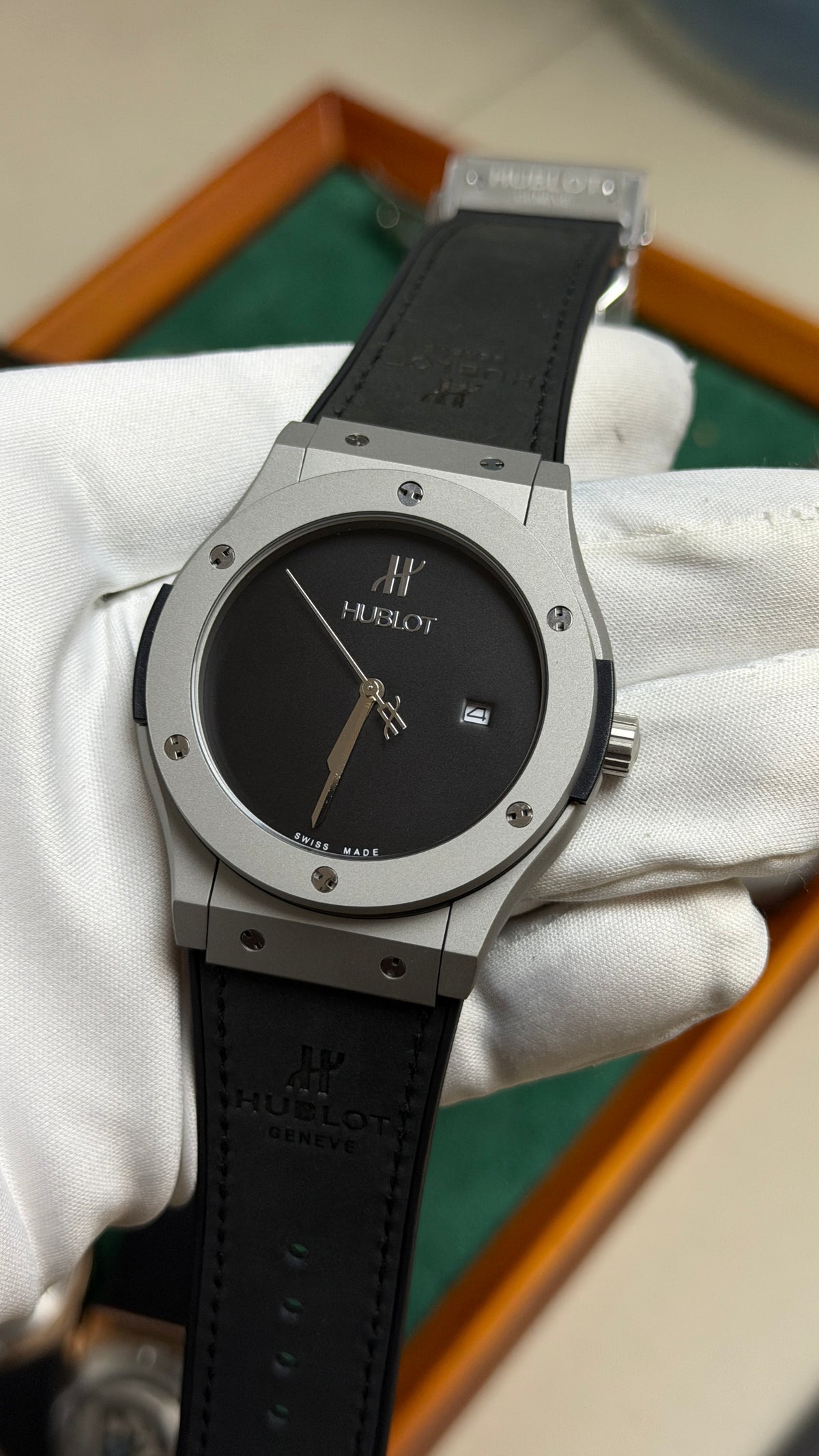 Silver with Black Dial.