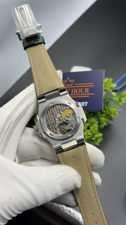 Silver with green dial🔥