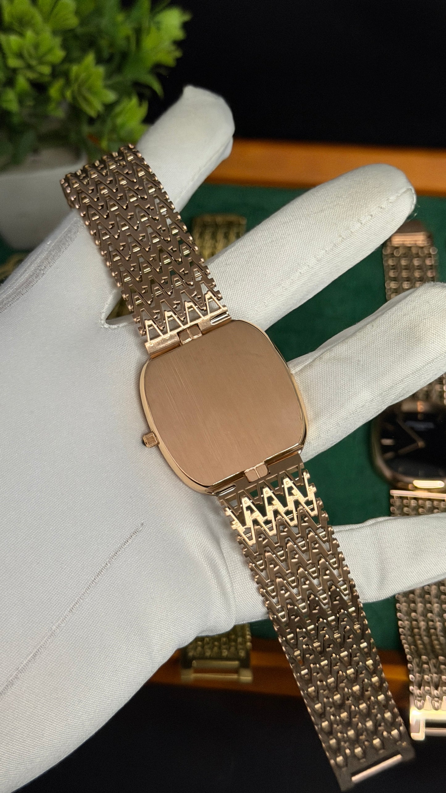 Rose Gold with Blue Dial (M NO:201)