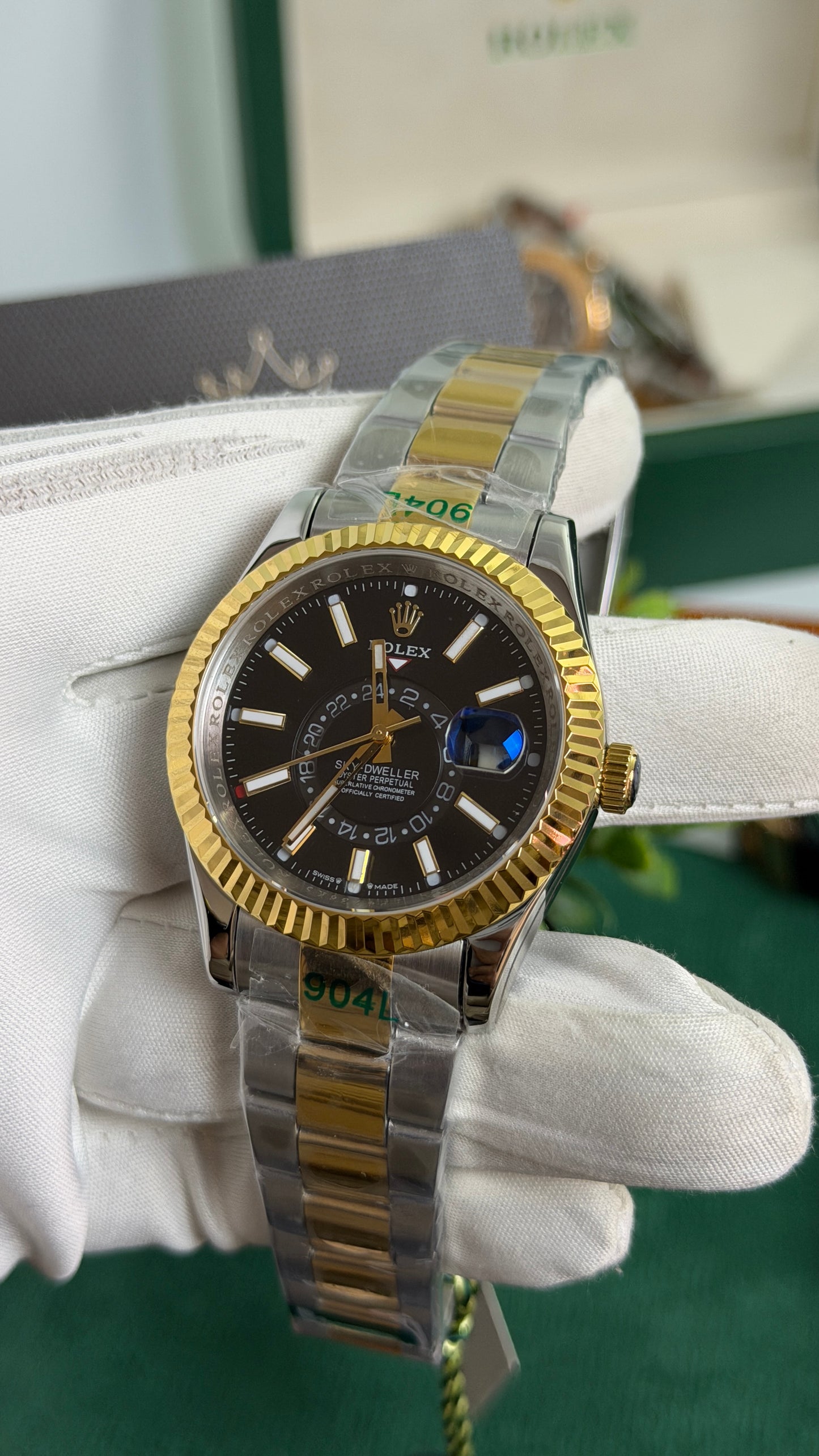 Yellow Gold Two Tone with Black Dial🔥