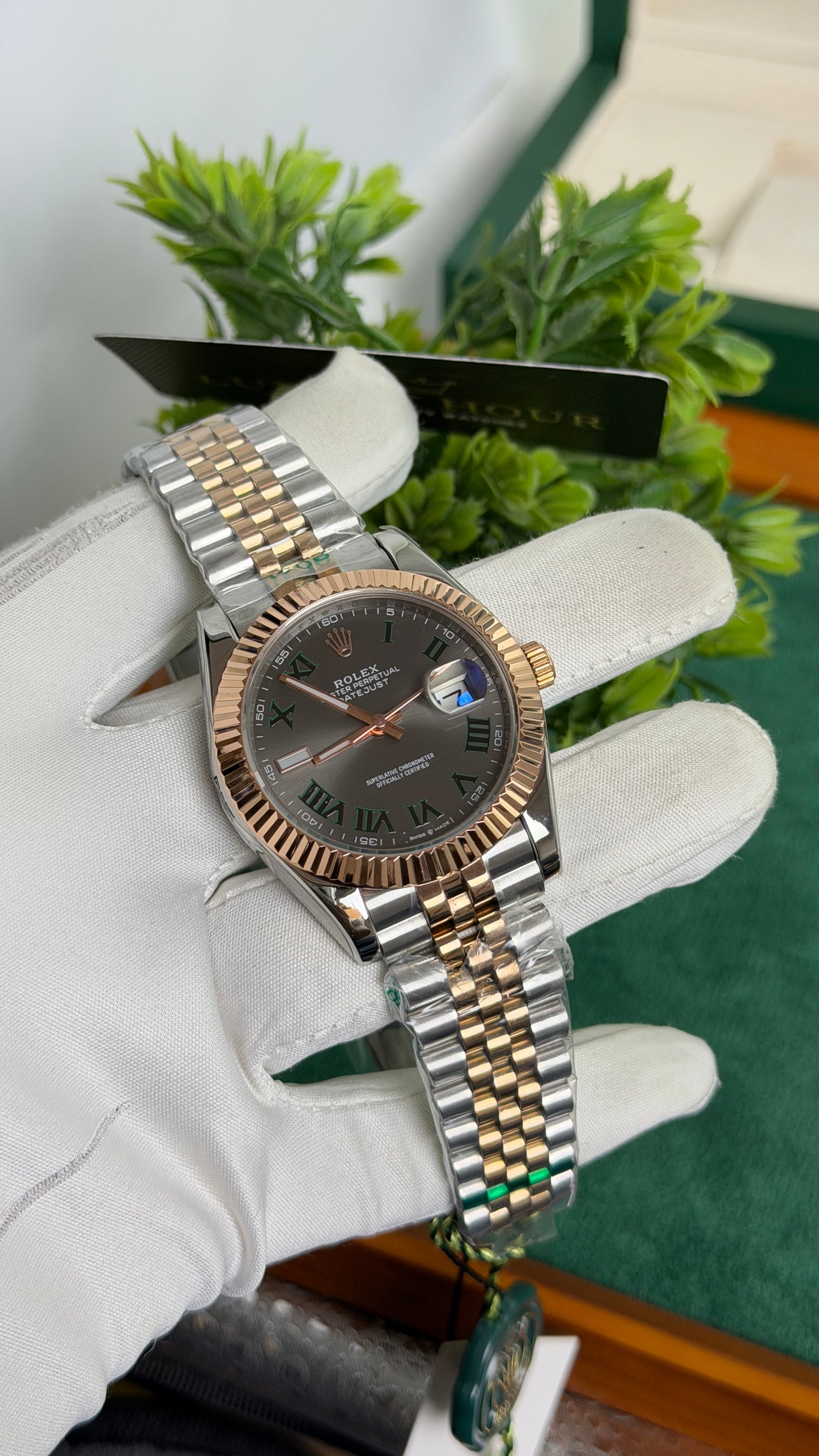 Rose Gold Two Tone with Grey Dial🔥