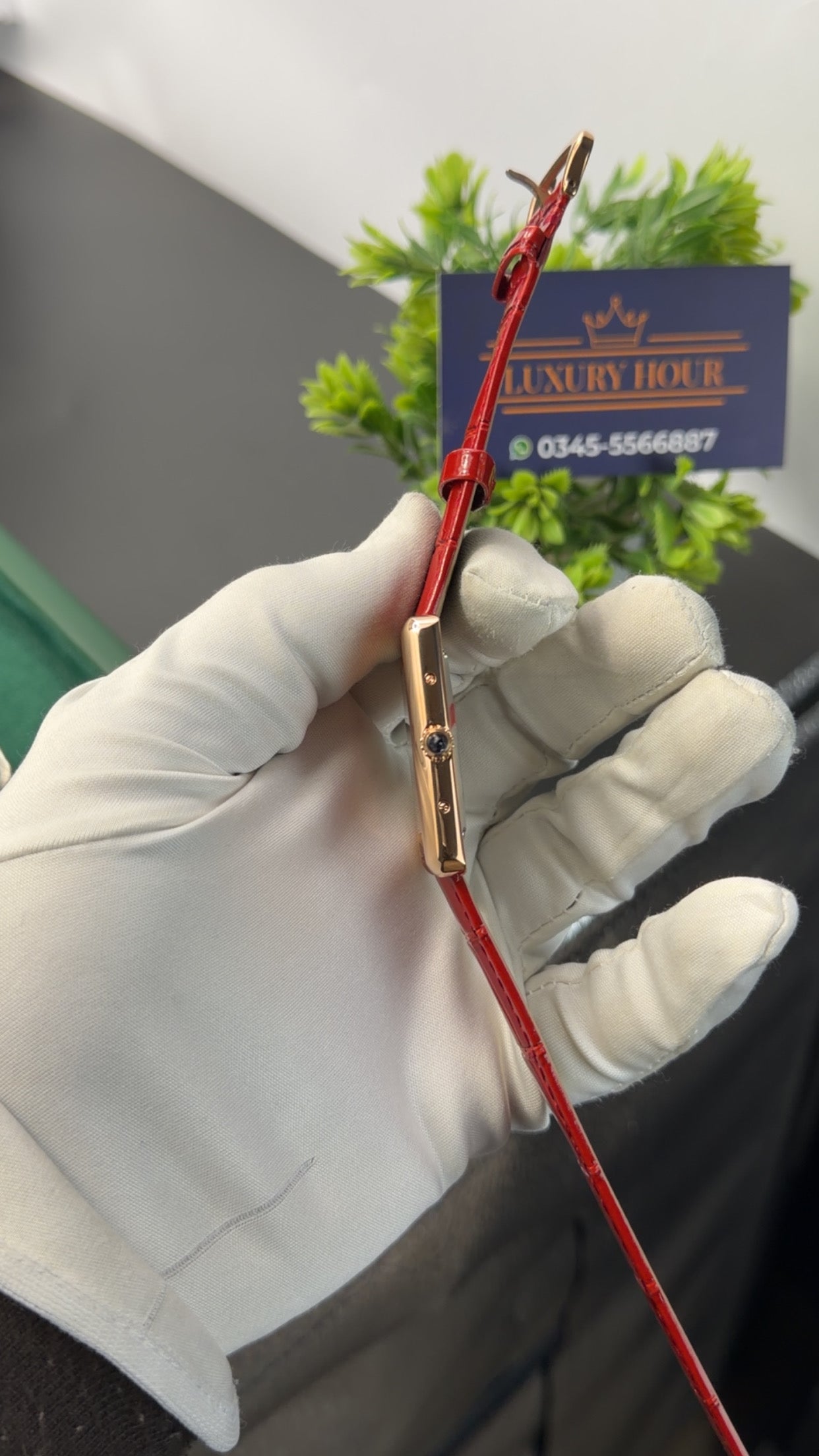 Rose Gold with red strap🔥