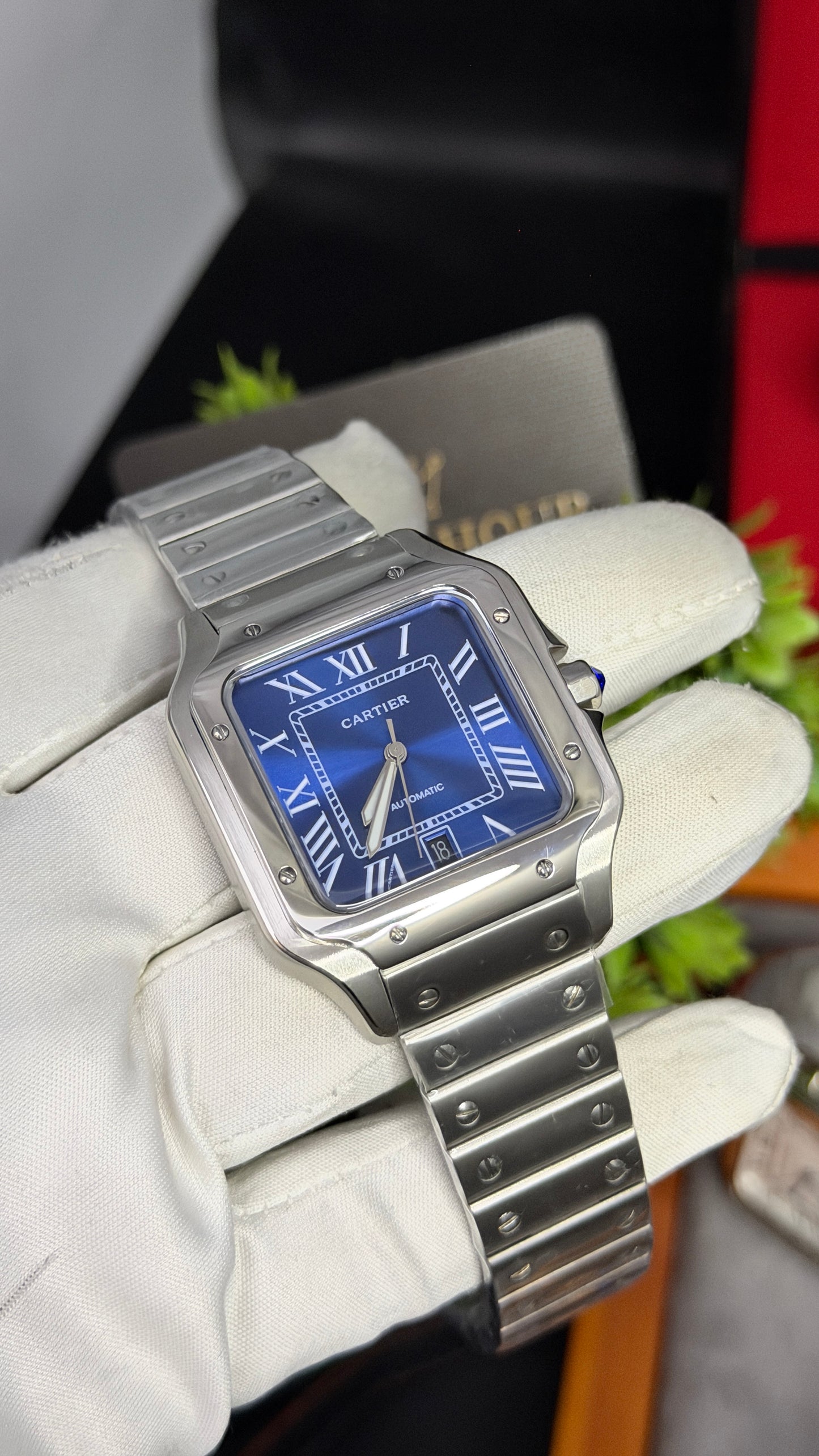 Silver with Blue Dial🔥