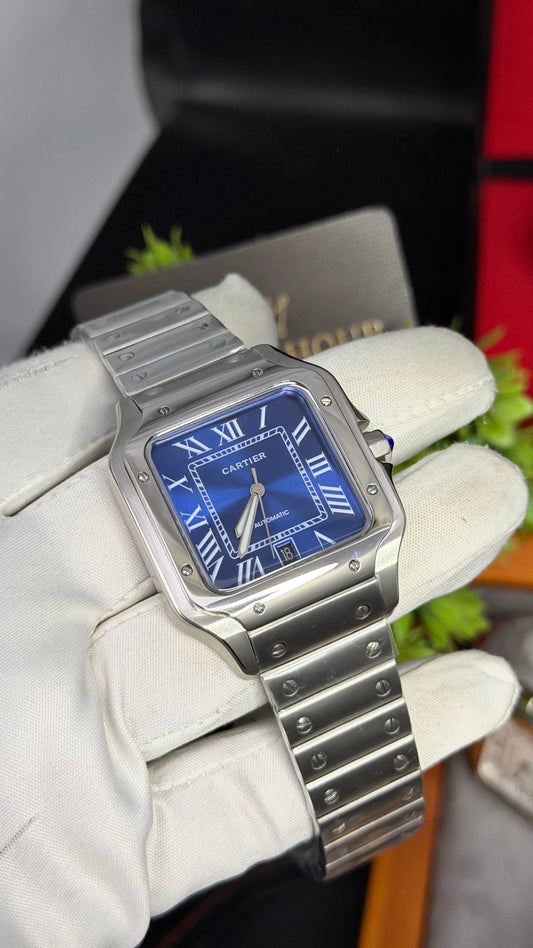 Silver with Blue Dial🔥