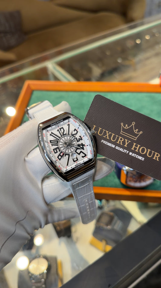 Silver with White Dial.