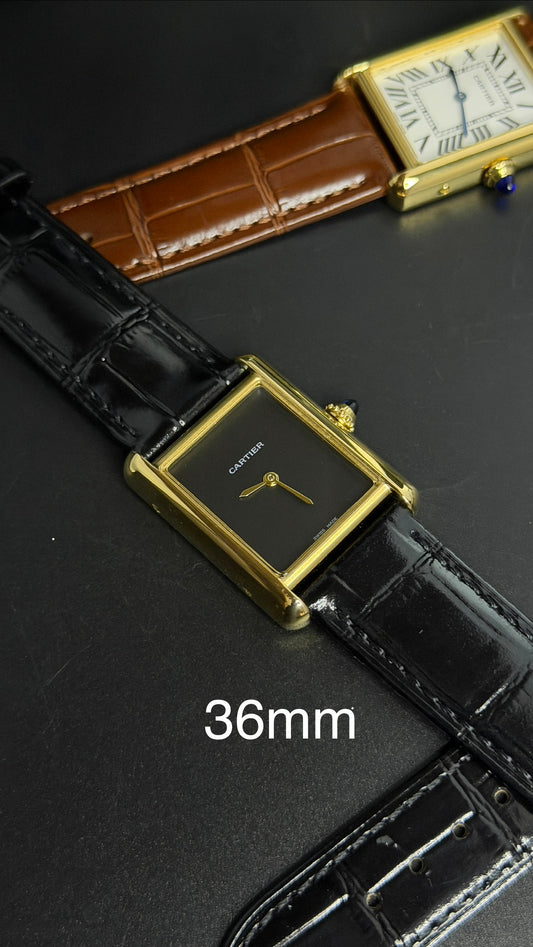 Rose Gold with Black Dial (M No:183)—36mm
