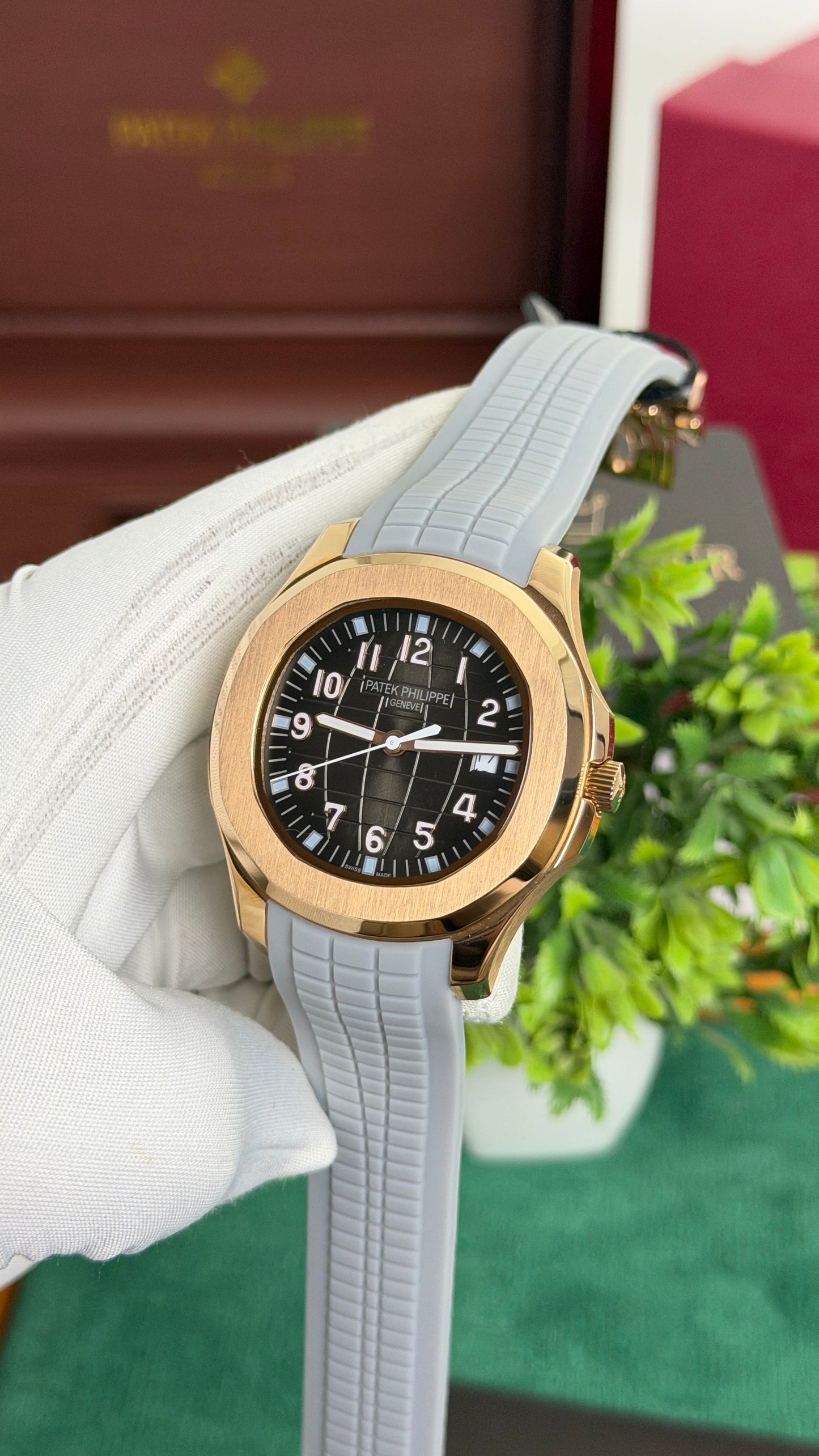 Rose Gold with Grey Dial.