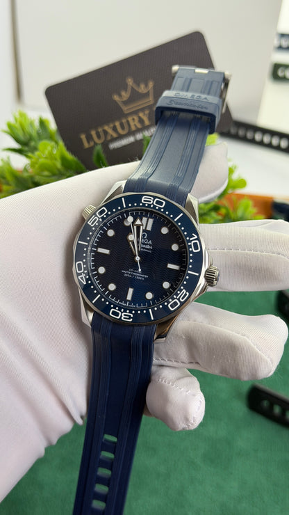 Silver with Blue Dial.