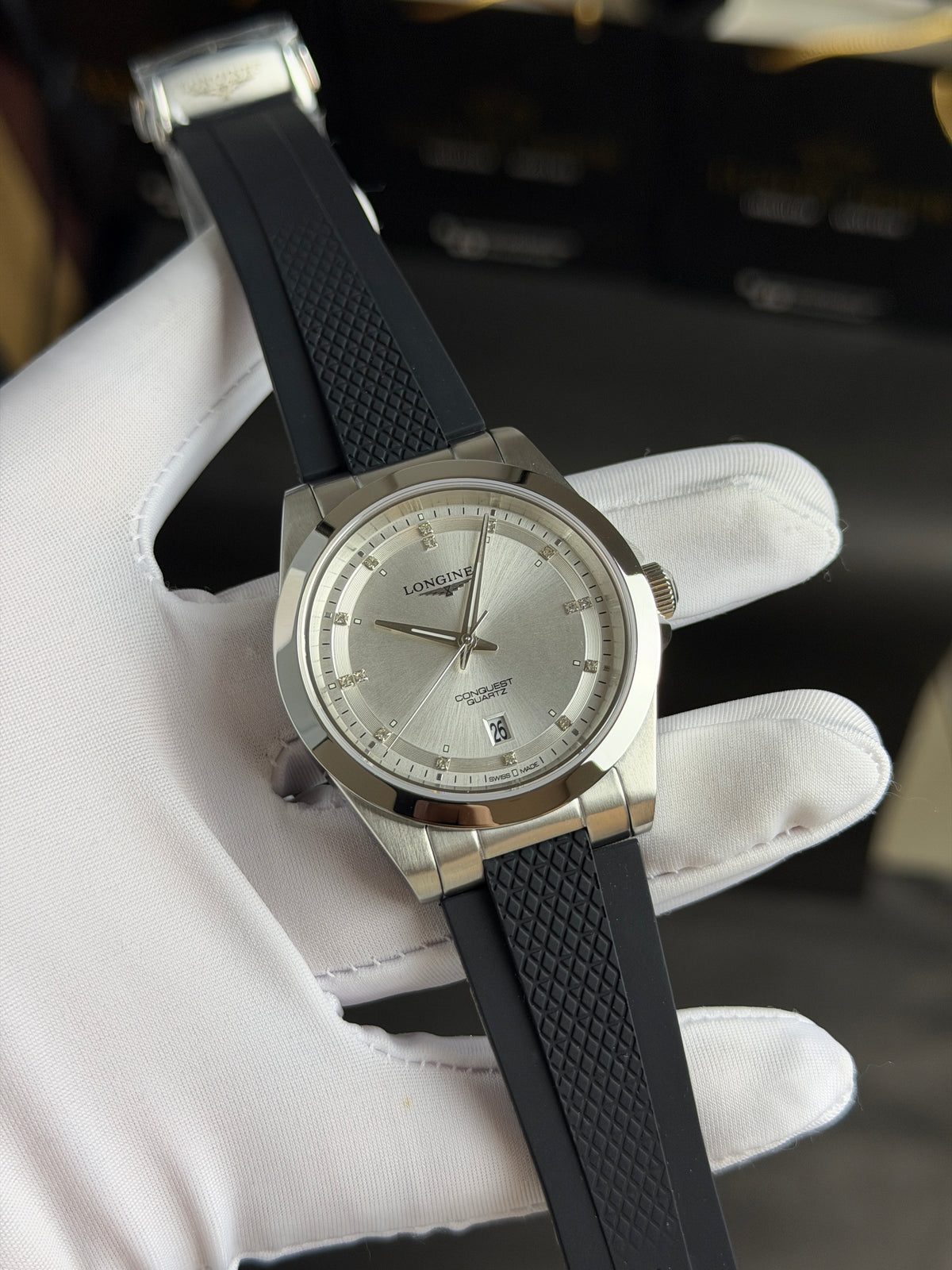 Silver with White Dial.