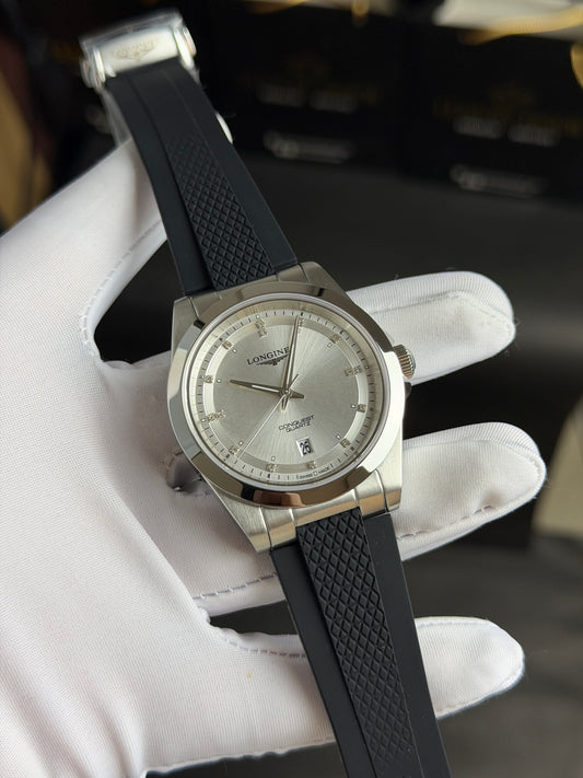 Silver with White Dial.
