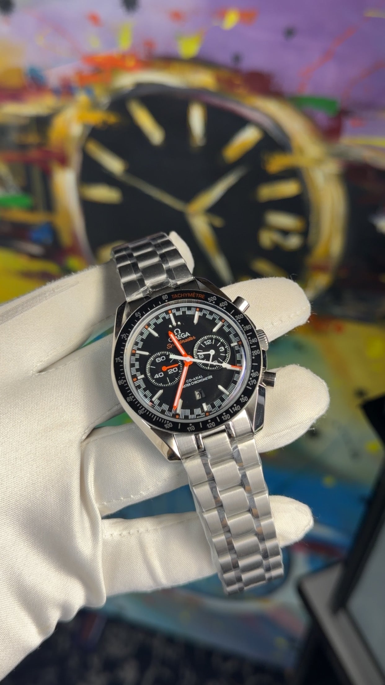 Silver with black dial🔥