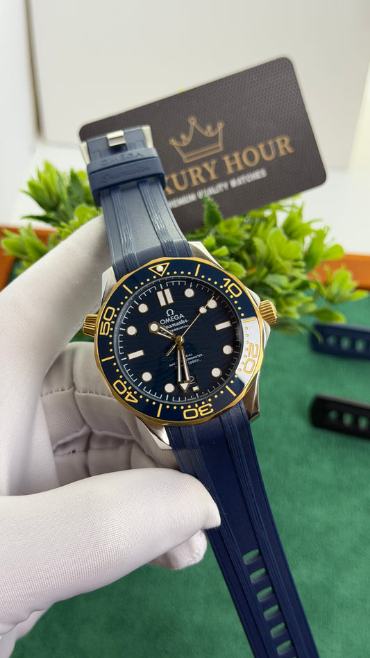 Yellow Gold with Blue Dial.